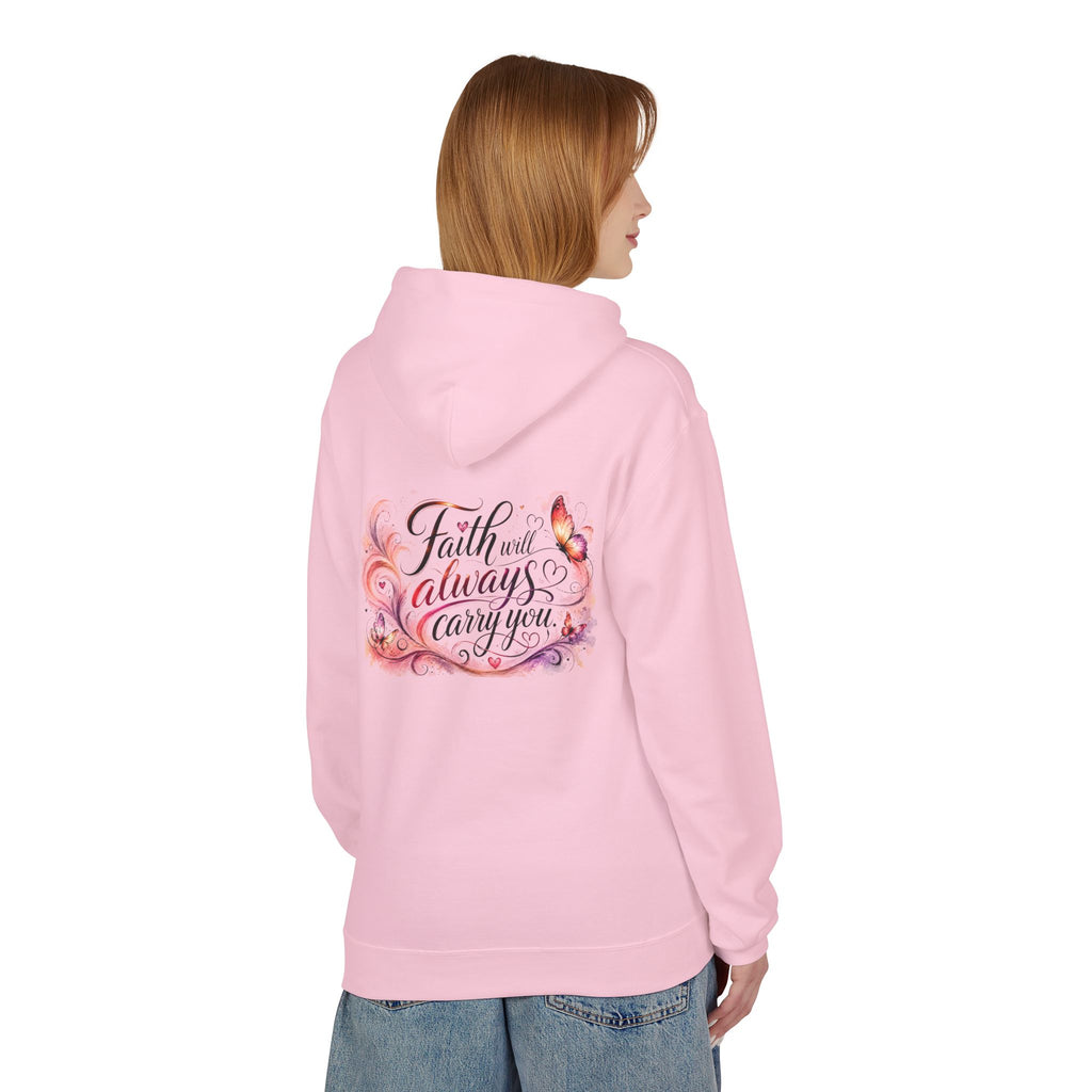 Faith Will Always Carry You Hoodie | Butterfly Christian Inspirational Pullover