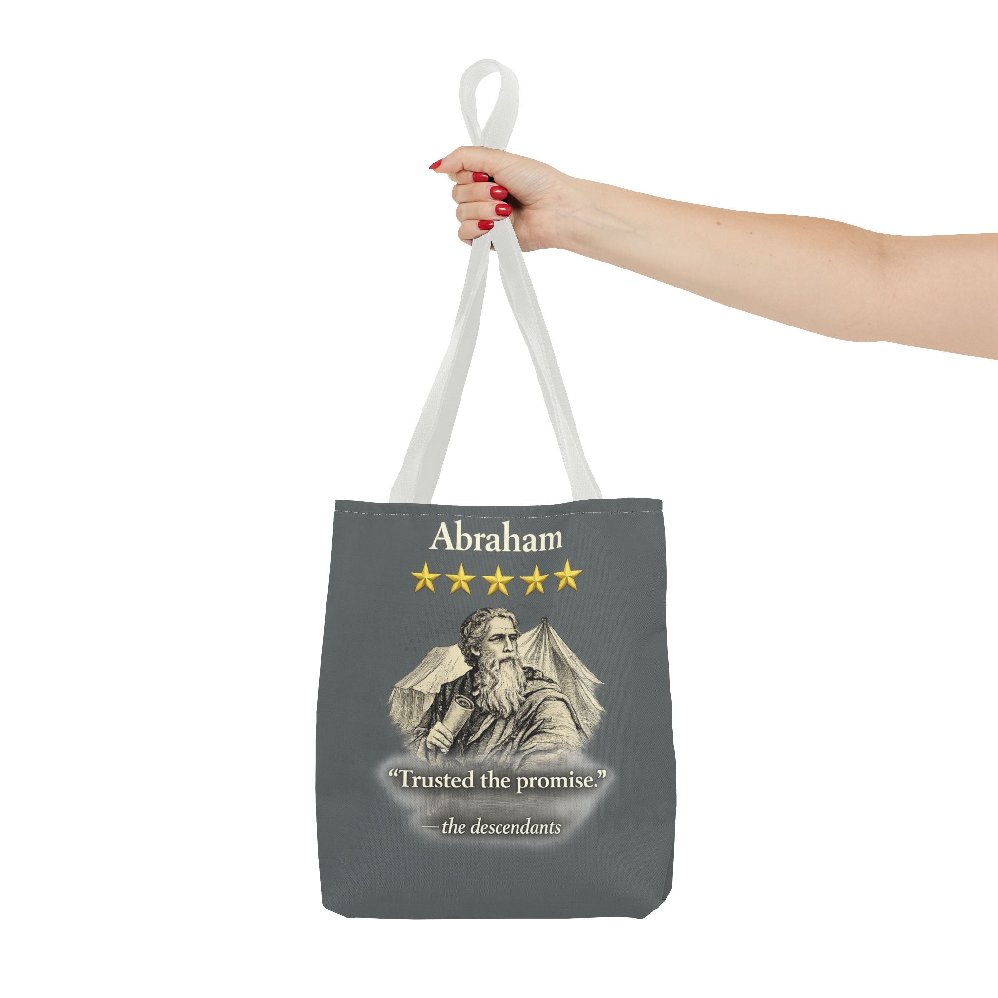 Abraham – Tote Bag | “Trusted the Promise” Patriarch Graphic – Five-Star Faith Series