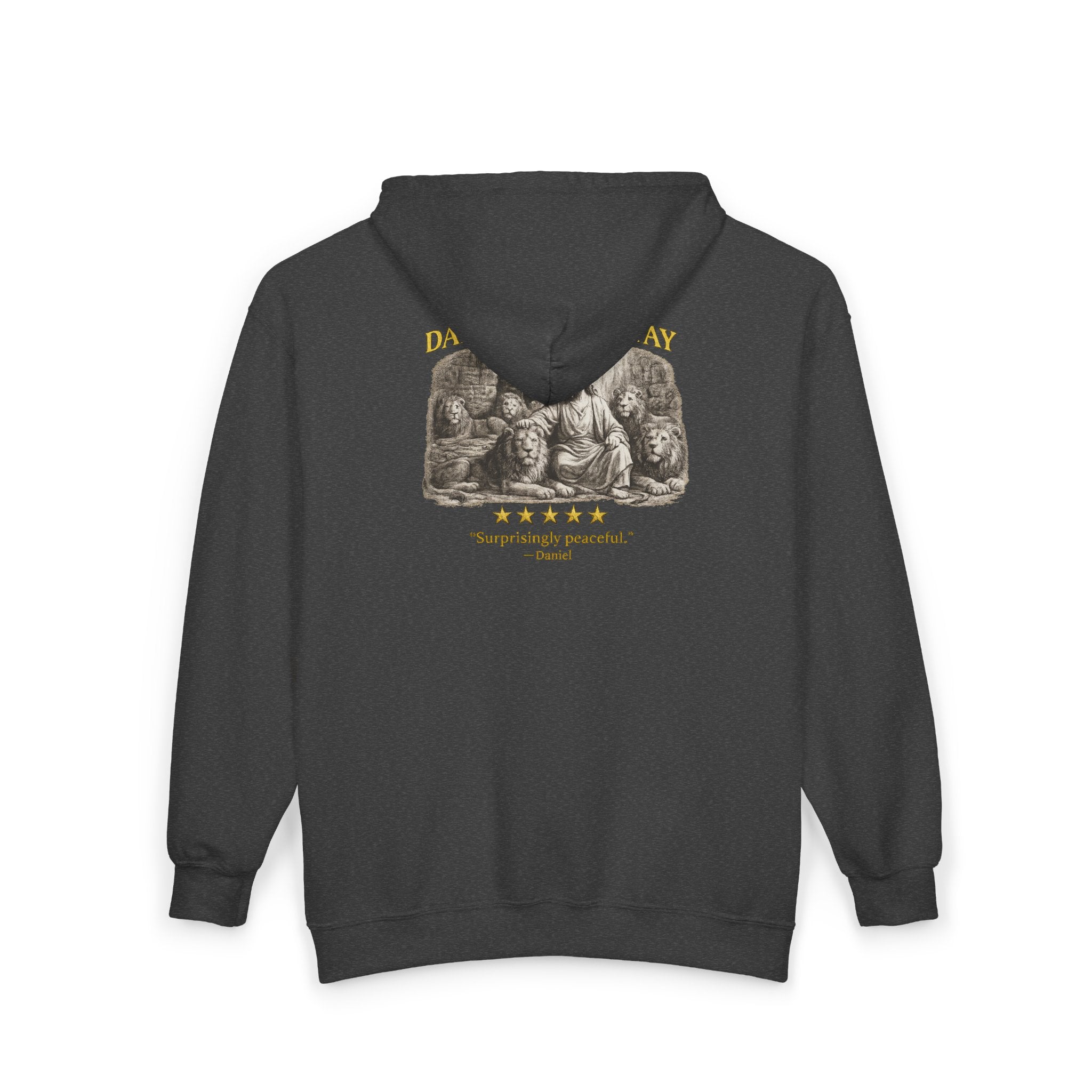Daniel's Lion's Den Full-Zip Hoodie - Vintage Biblical Lion of Judah