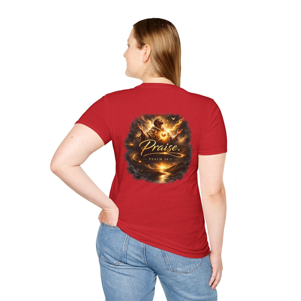 Minimalist Christian T-shirt featuring a Dove of Peace chest emblem with the words “Pray, Love, Remember” on a soft lightweight faith-inspired tee.