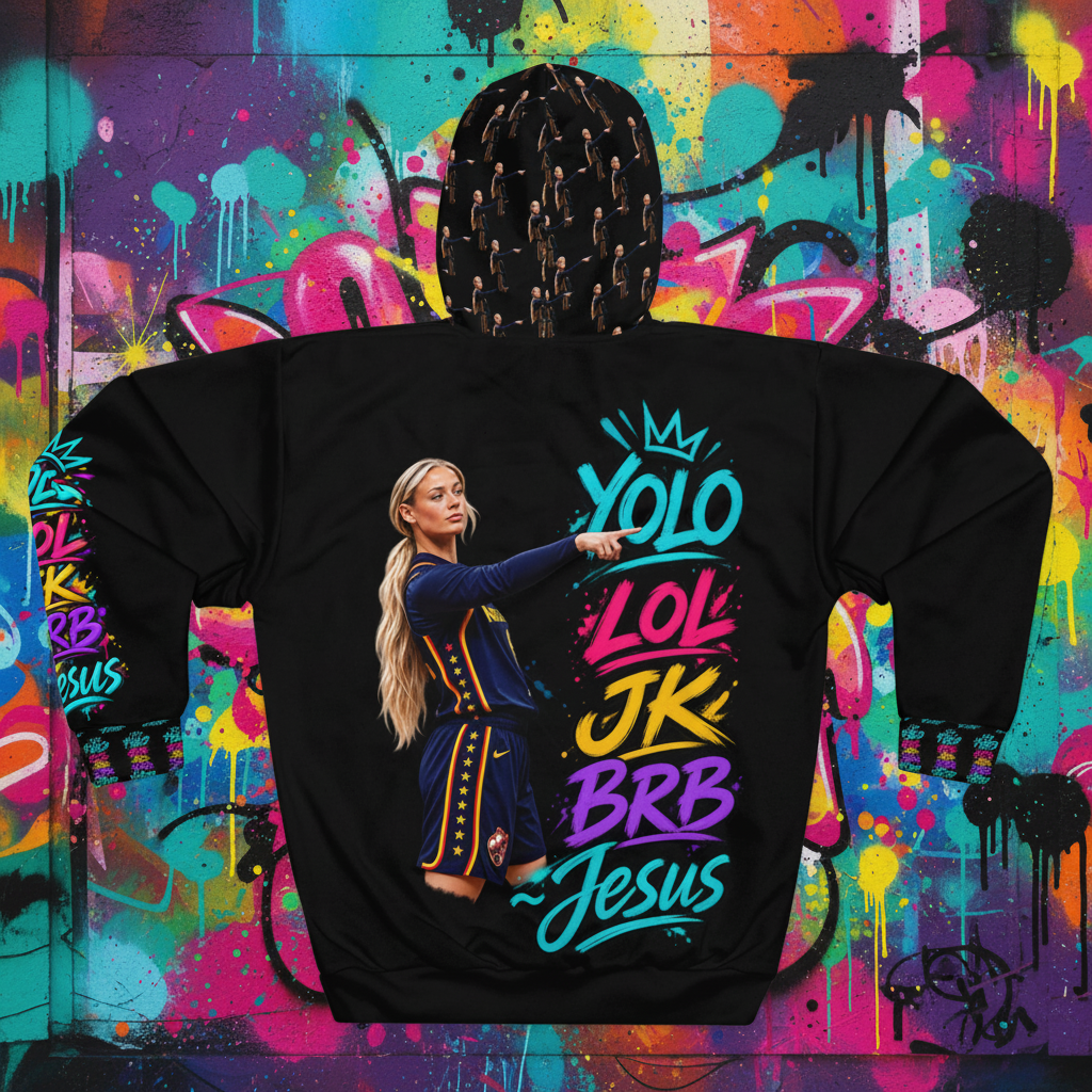 YOLO LOL JK BRB ~Jesus Personalized Hoodie | Colorful Christian Statement Pullover