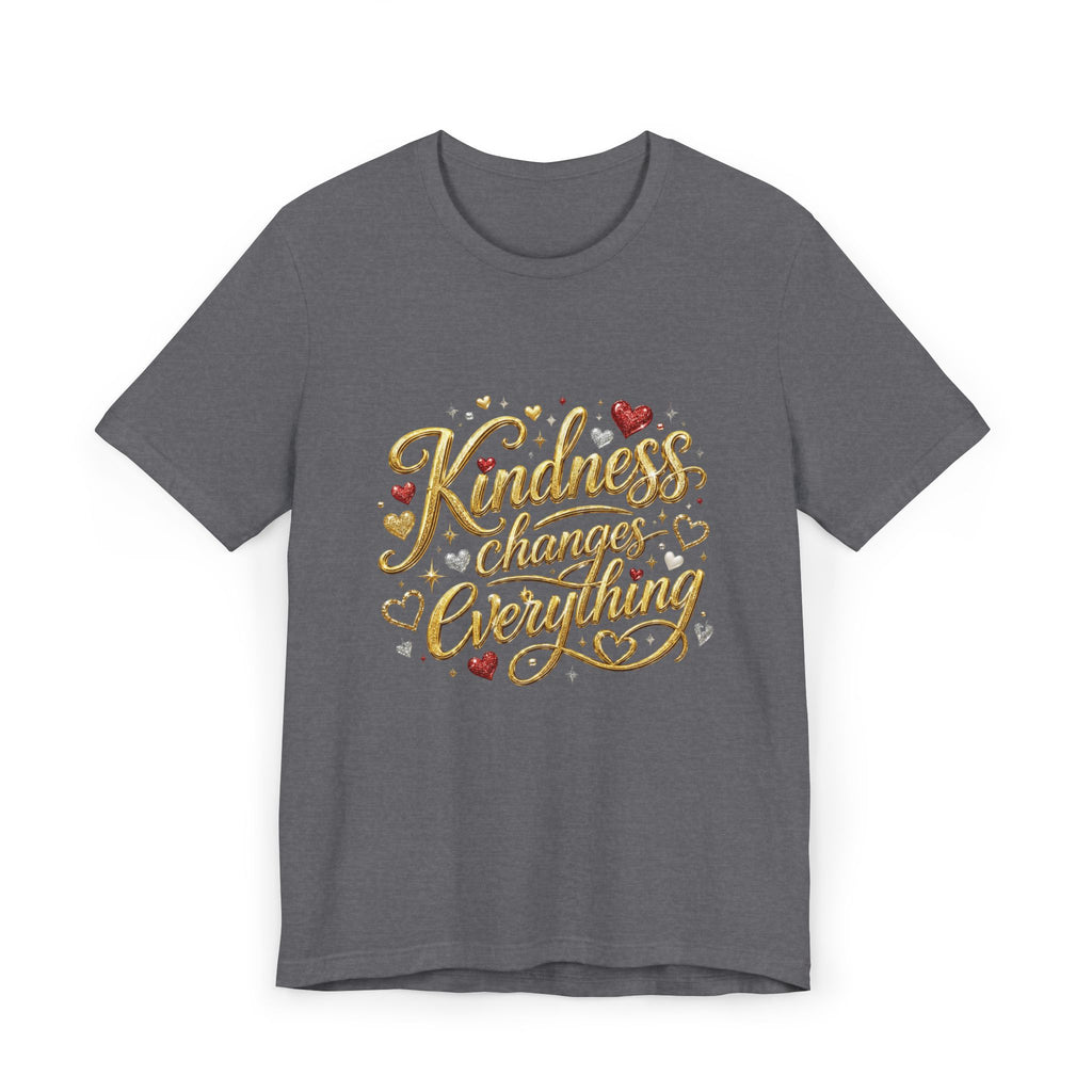 Kindness Changes Everything T-Shirt | Inspirational Script Graphic Tee | Soft Everyday Kindness Shirt