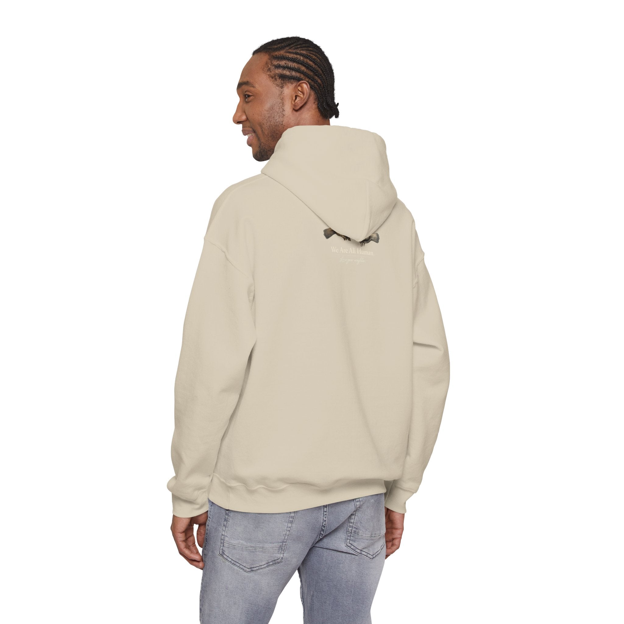 “Love People Anyway” Hoodie – Inspirational Script Graphic Sweatshirt | Compassion Message Pullover