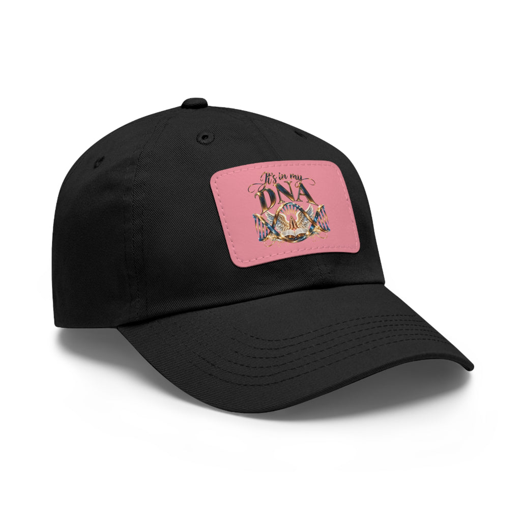 It's in My DNA Christian Dad Hat – Faith-Inspired Faux Leather Patch Baseball Cap