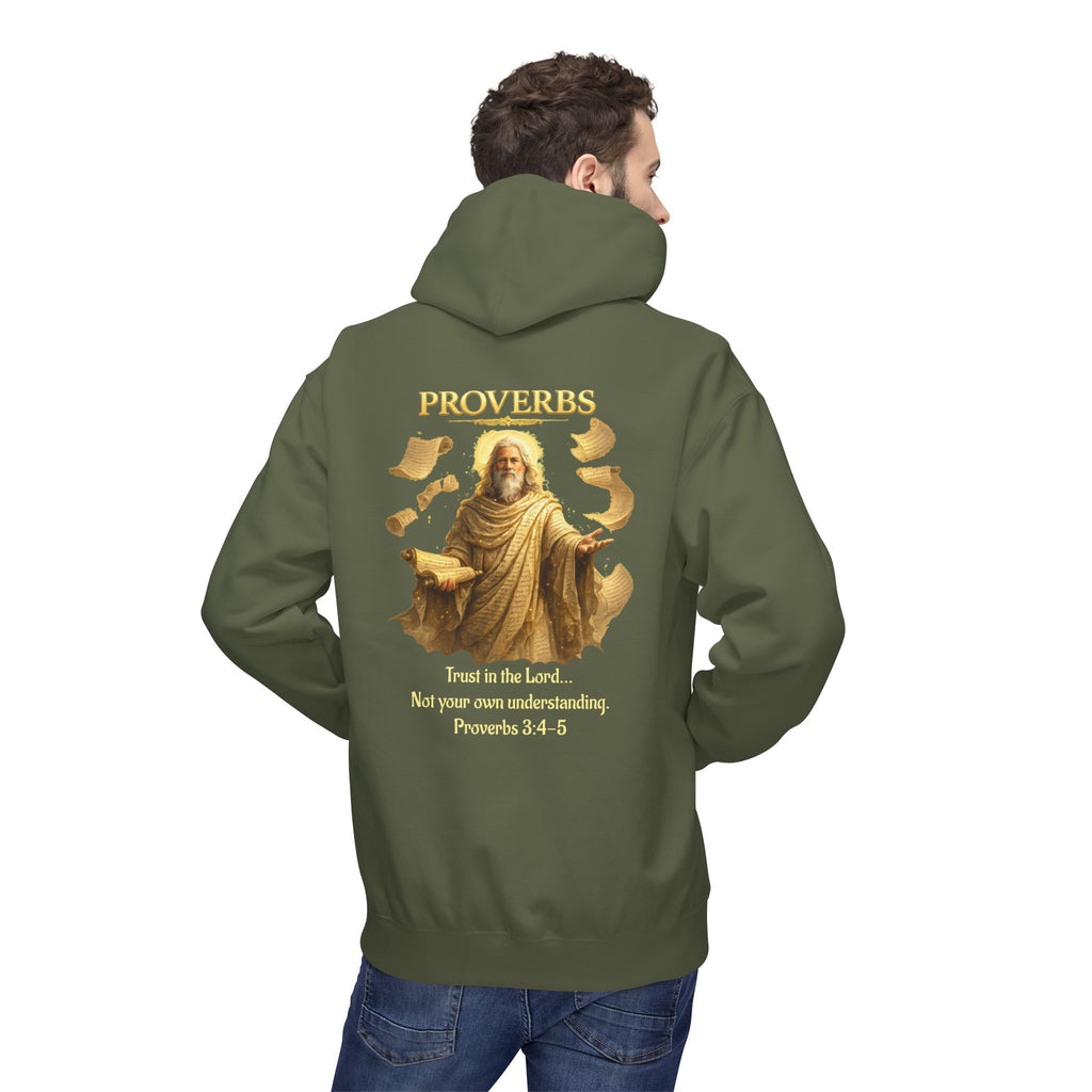 Proverbs “Trust in the Lord” Hoodie – Christian Scripture Pullover | Proverbs 3:5 Faith Sweatshirt
