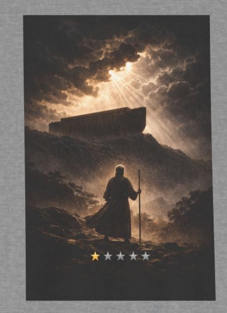 Noah Tested Crew Neck T-Shirt – Vintage Christian Faith Graphic Tee | Bible Hero Apparel