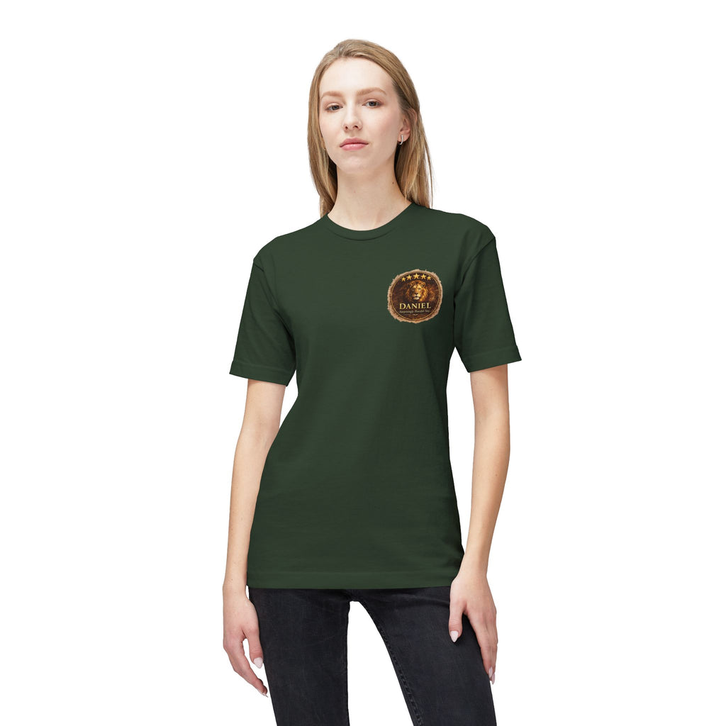 Daniel Review "Stay" Christian T-Shirt — Faith-Based Lion Design