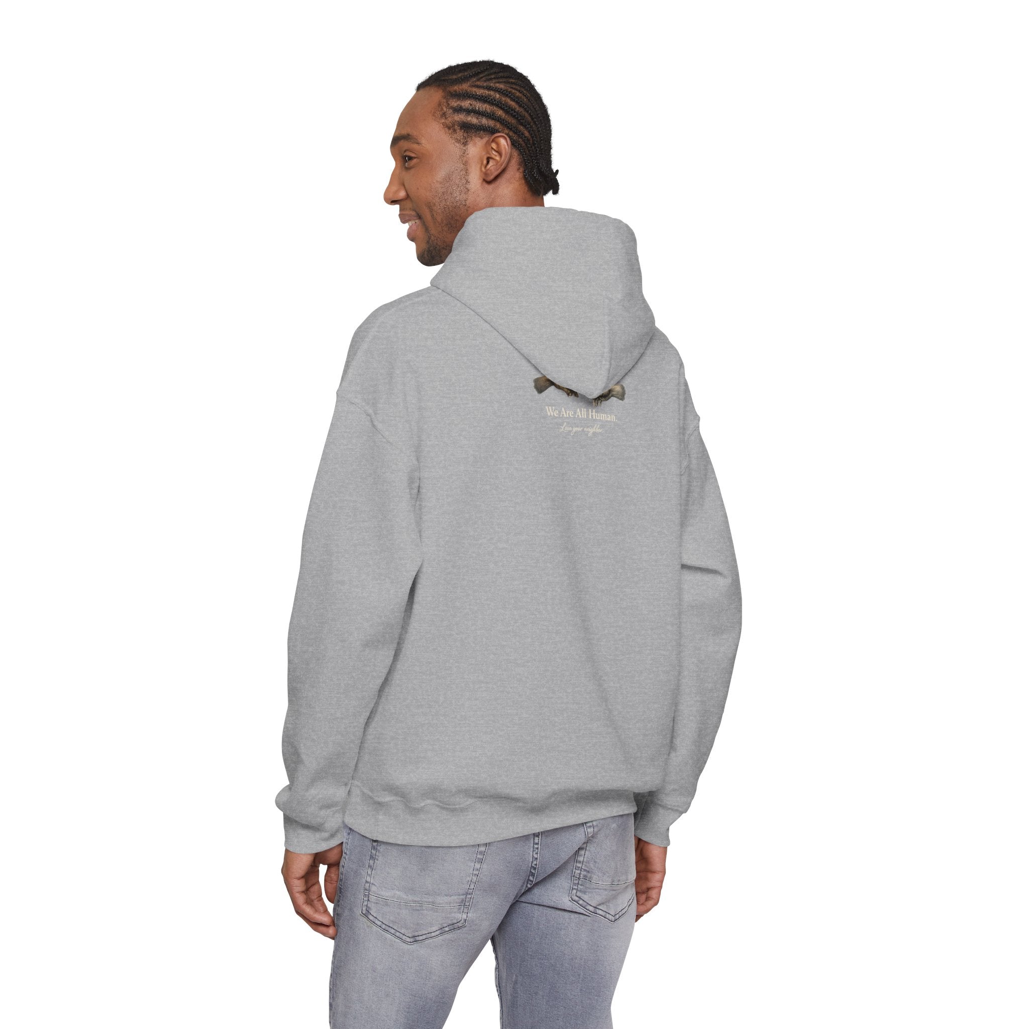 “Love People Anyway” Hoodie – Inspirational Script Graphic Sweatshirt | Compassion Message Pullover