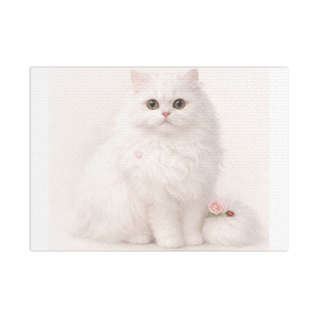 Persian Cat Canvas Wall Art – Satin Finish Stretched Canvas | Elegant Cat Lover Decor