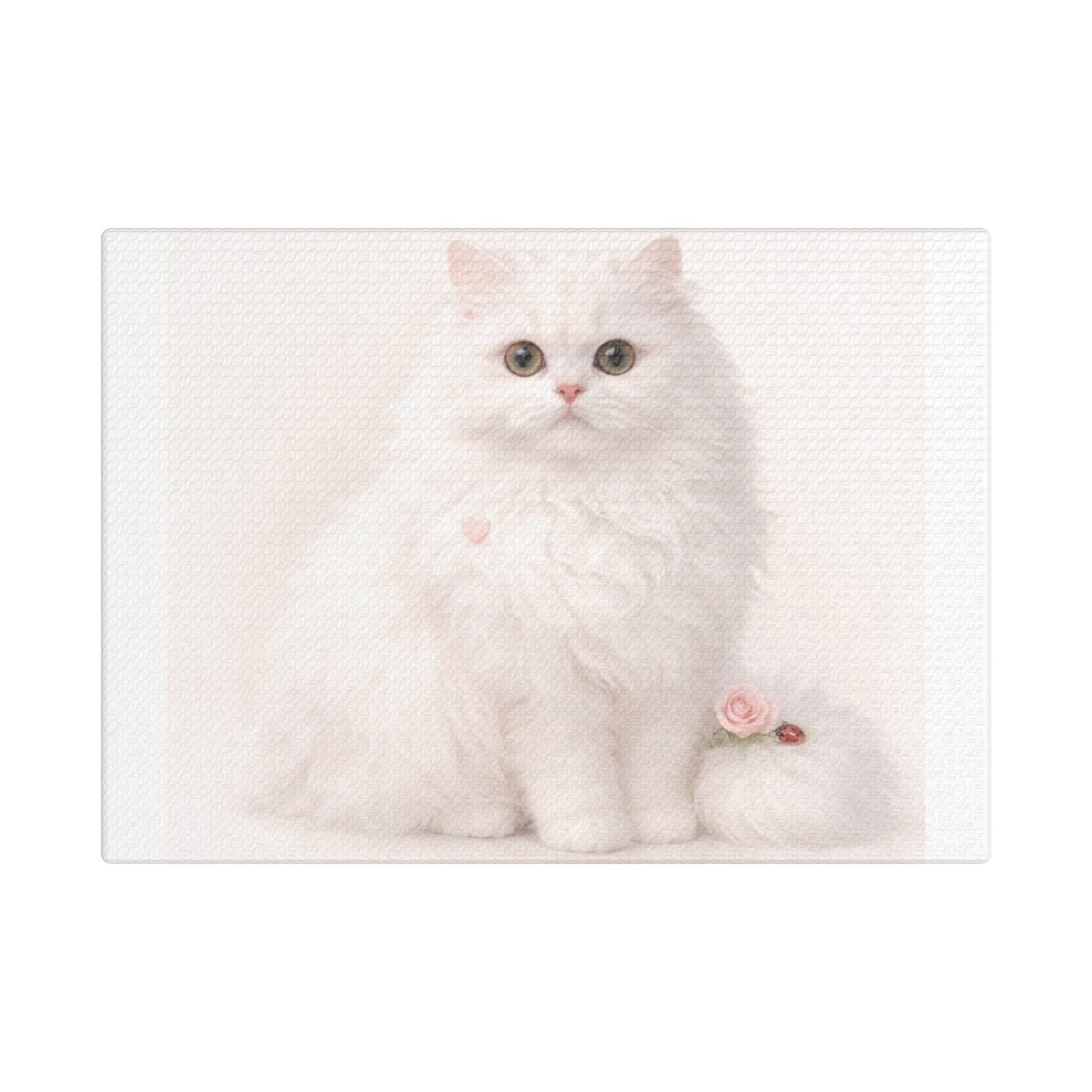 Persian Cat Canvas Wall Art – Satin Finish Stretched Canvas | Elegant Cat Lover Decor