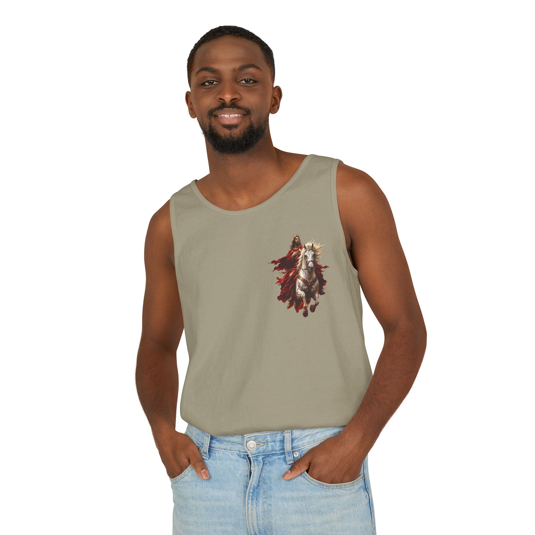 Jesus Second Coming Tank Top | Jesus on White Horse Christian Tank | Inspirational Faith Apparel