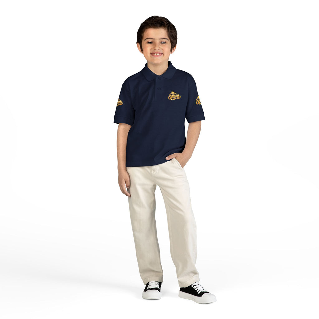 Kids Jesus Gold Nugget Polo – Youth Christian Faith Shirt | Church & Dress Casual Polo