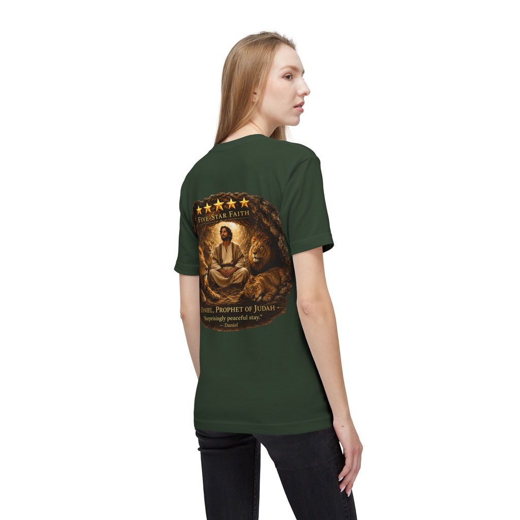 Daniel Review "Stay" Christian T-Shirt — Faith-Based Lion Design