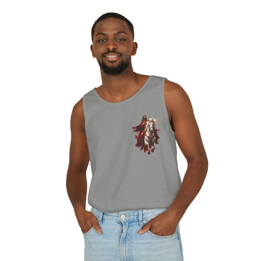 Jesus Second Coming Tank Top | Jesus on White Horse Christian Tank | Inspirational Faith Apparel