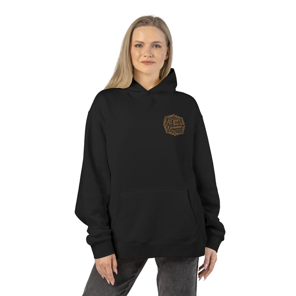 “Let Your Love Be Genuine” Hoodie – Romans 12:9 Christian Pullover | Faith & Freedom Creations