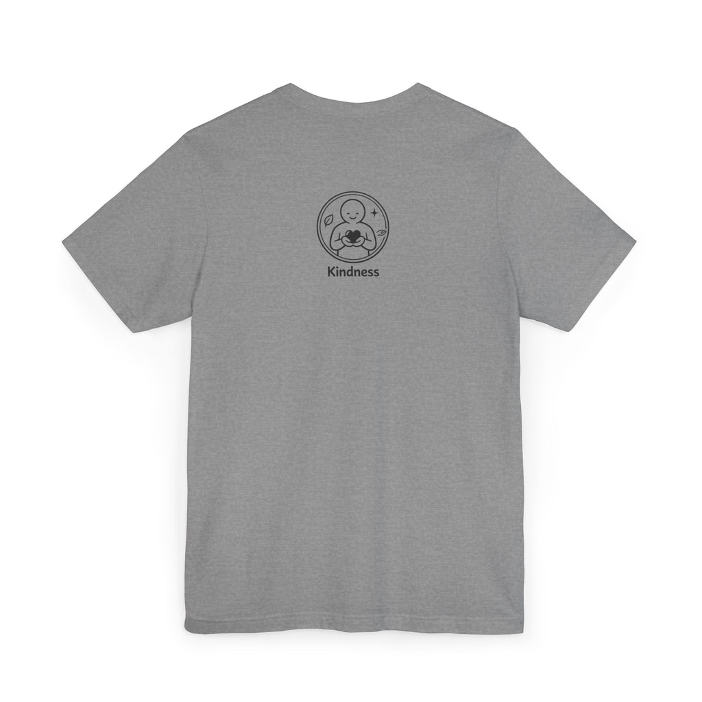Kindness Minimalist T-Shirt | Inspirational Heart Emblem Tee | Soft Everyday Graphic Shirt