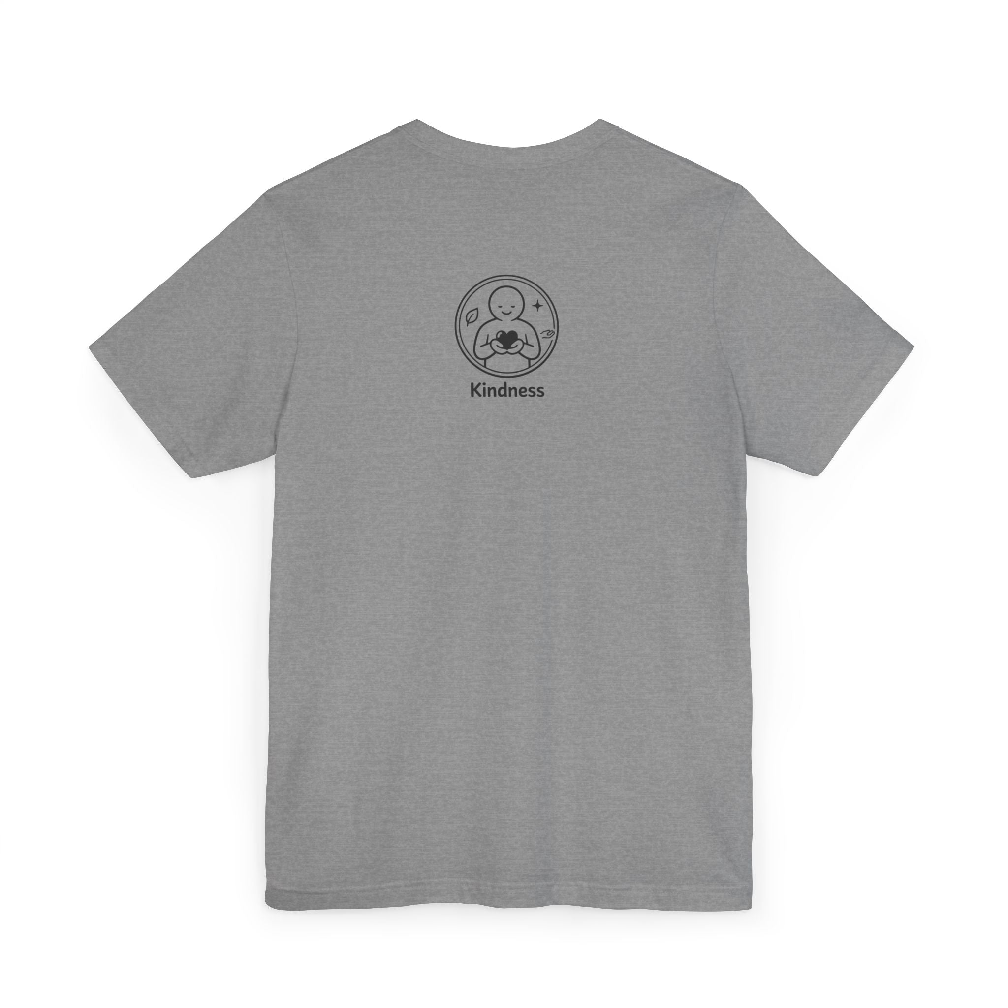 Kindness Minimalist T-Shirt | Inspirational Heart Emblem Tee | Soft Everyday Graphic Shirt