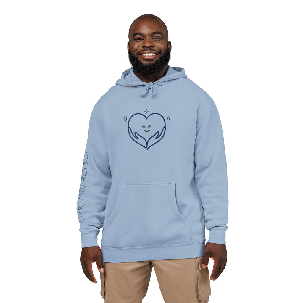 Kindness Changes Everything Hoodie – Heart Graphic Pigment-Dyed Sweatshirt