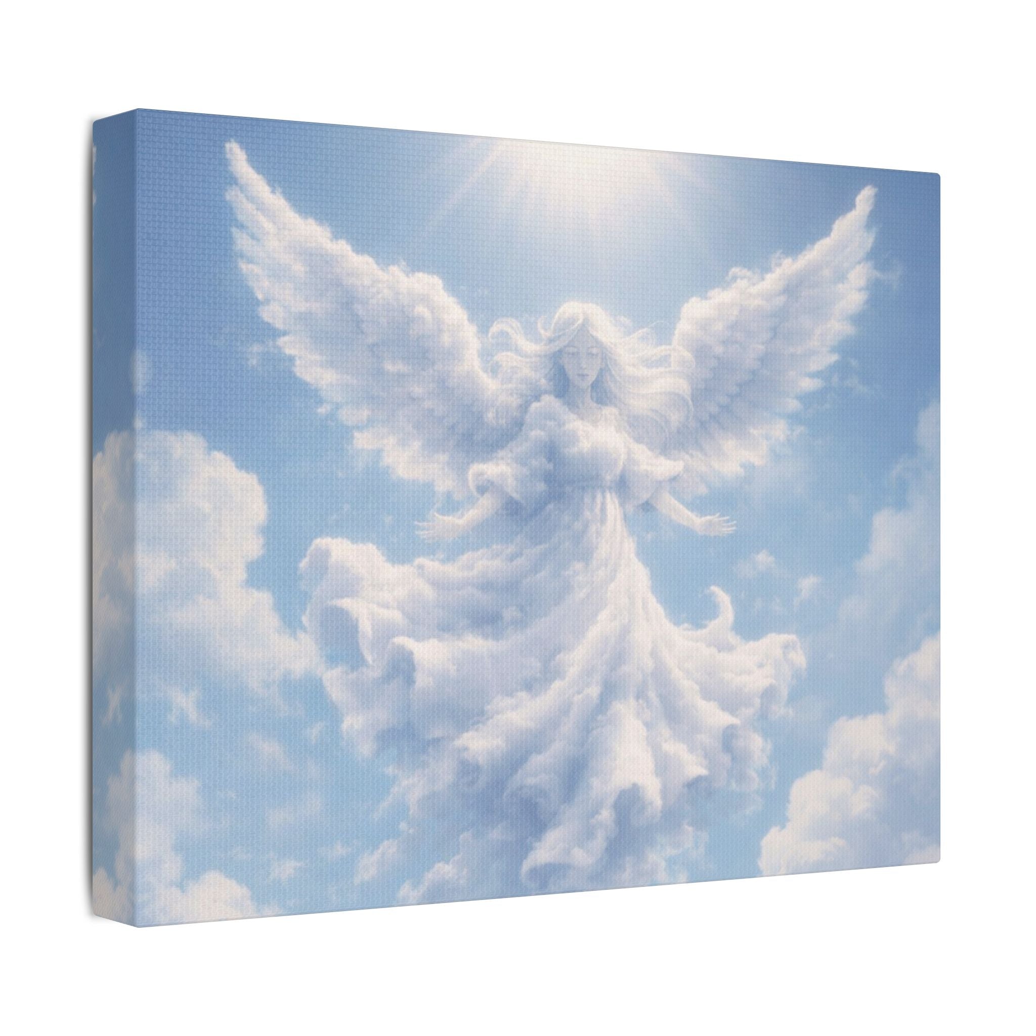 Angel Cloud Canvas — Peaceful Heavenly Angel Wall Art