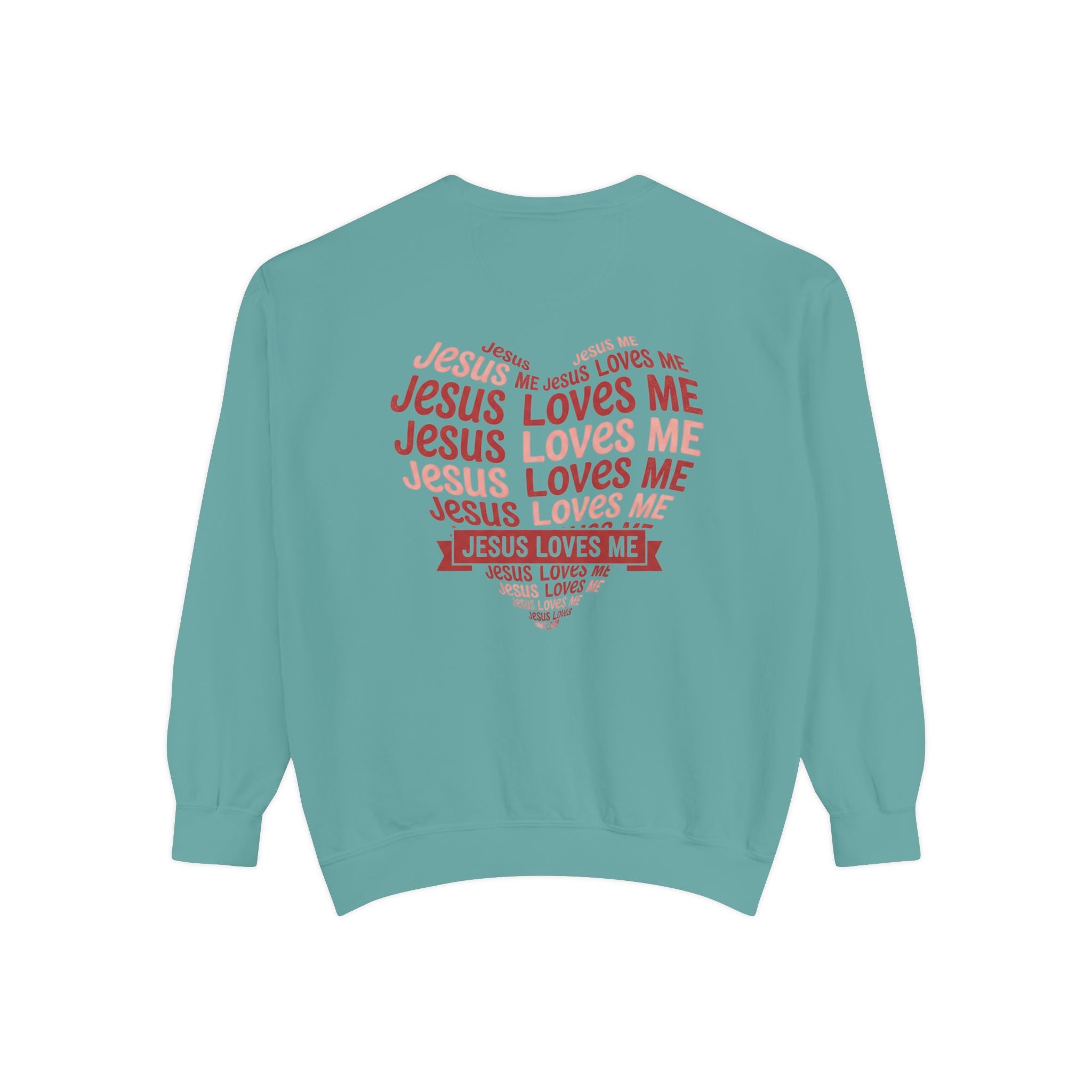 Jesus Loves Me Heart Sweatshirt | Christian Faith Crewneck