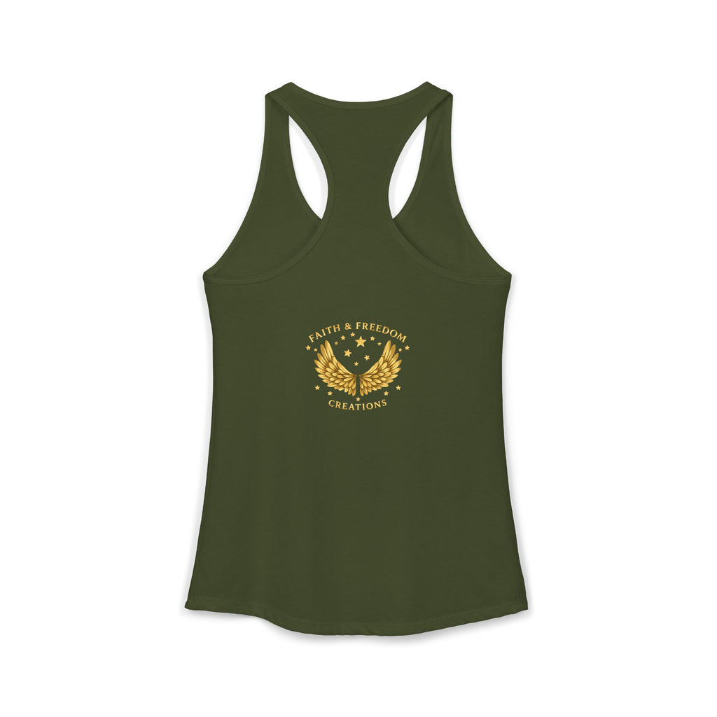 Cherish Loyalty – Women’s Racerback Tank | Inspirational Faith Graphic