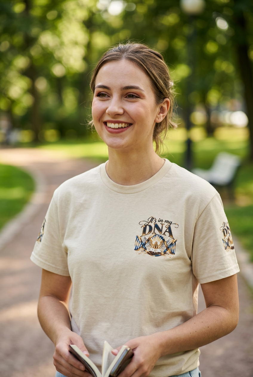 It's in My DNA Christian T-Shirt – Bible, Praying Hands & Angel Wings | Gildan Heavy Cotton Tee | Unisex