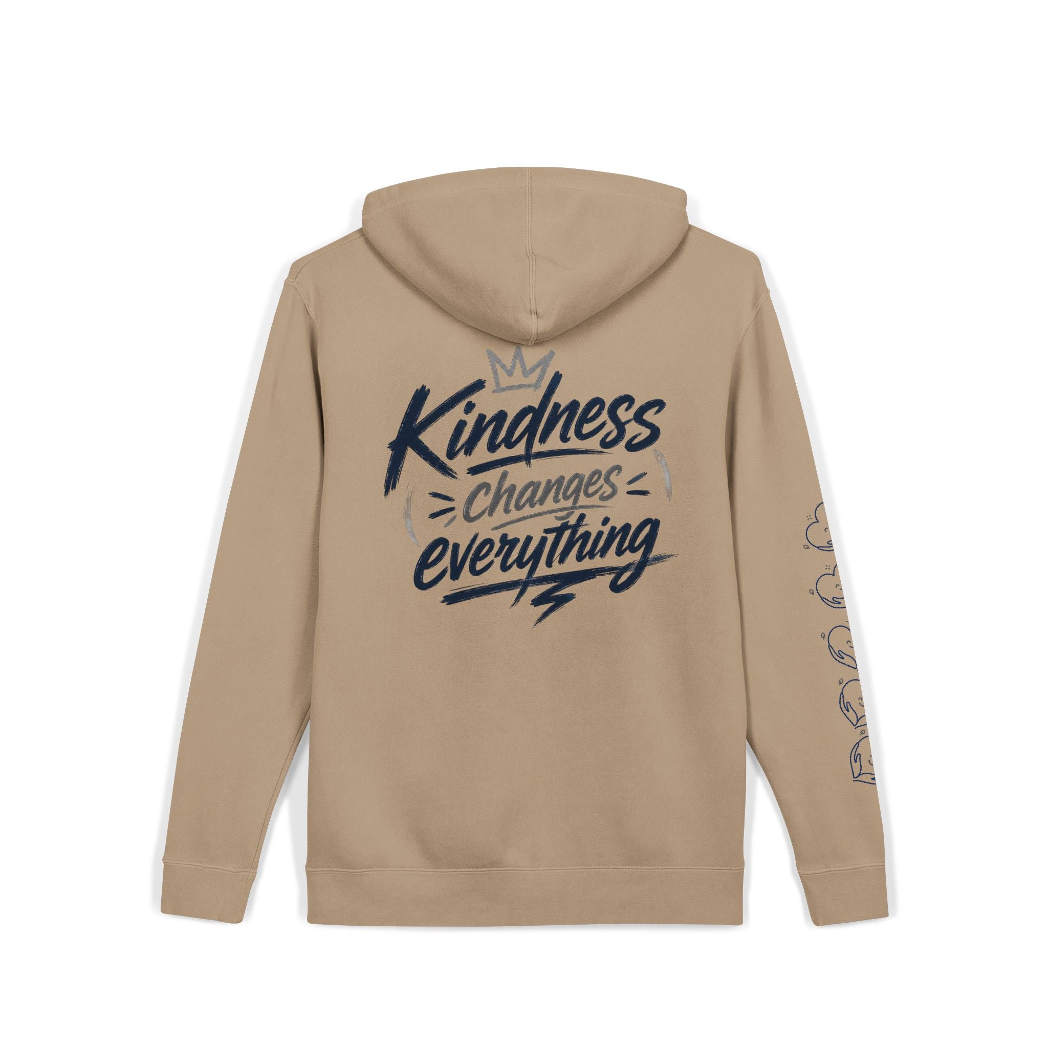 Kindness Changes Everything Hoodie – Heart Graphic Pigment-Dyed Sweatshirt