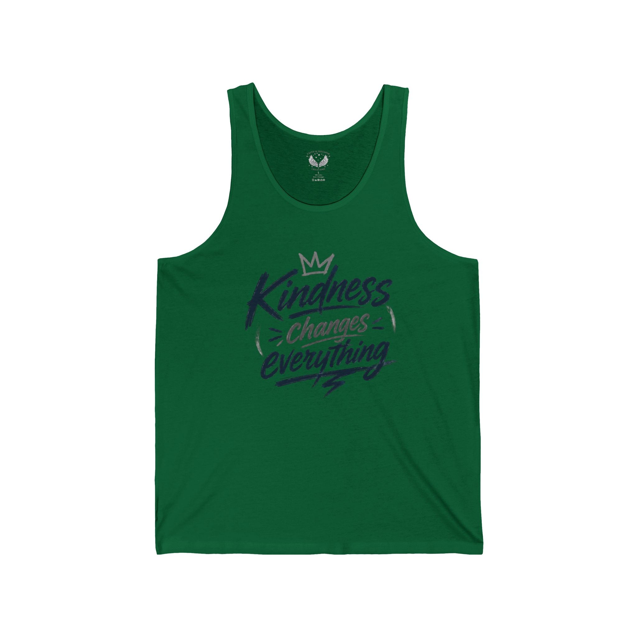 Men’s Kindness Changes Everything Tank Top – Inspirational Graphic Jersey Tank