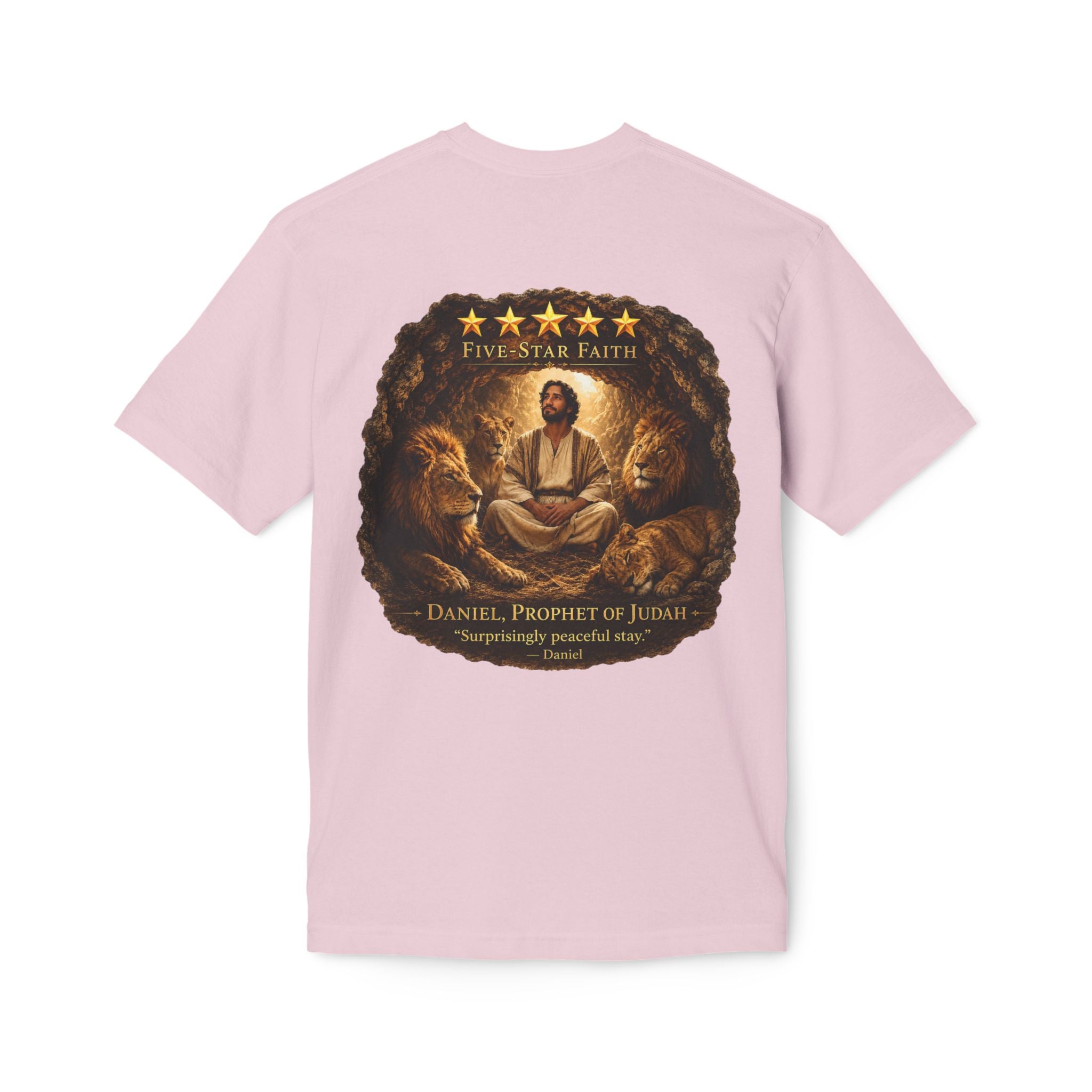 Daniel Review "Stay" Christian T-Shirt — Faith-Based Lion Design