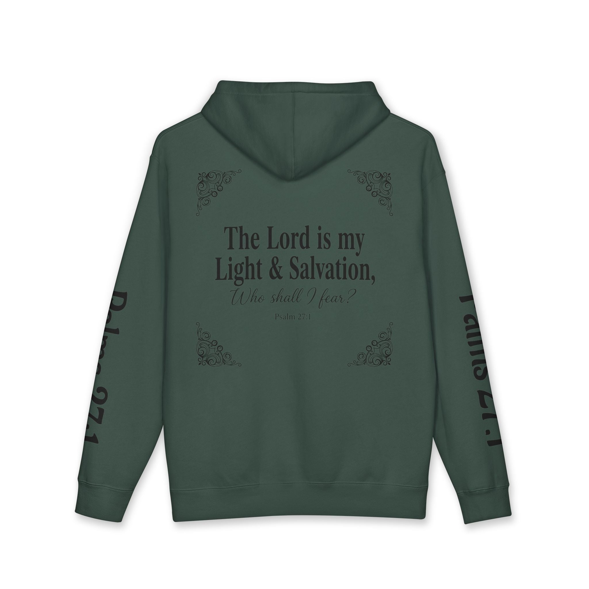 Psalm 27:1 Dove Hoodie – “The Lord is My Light & Salvation” Christian Sweatshirt | Faith Scripture Hoodie