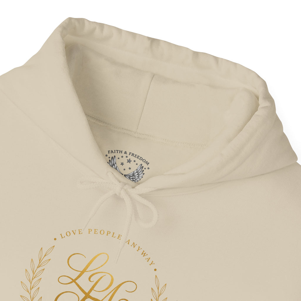 Love People Anyway Hoodie | Inspirational Christian Hooded Sweatshirt | Faith Freedom Creations