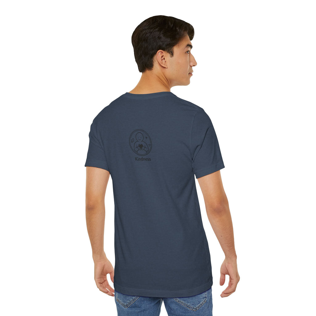 Kindness Minimalist T-Shirt | Inspirational Heart Emblem Tee | Soft Everyday Graphic Shirt