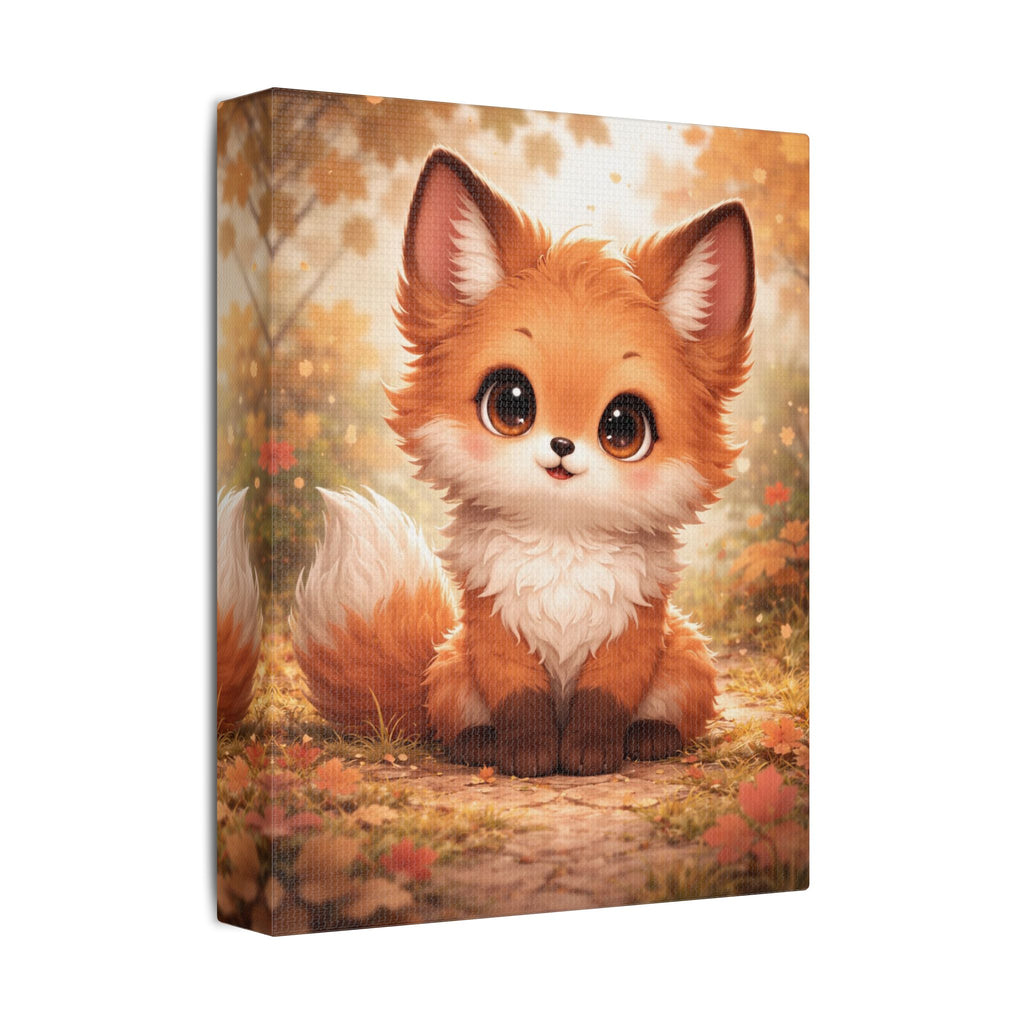 Woodland Fox Canvas — Nursery Woodland Animal Wall Art