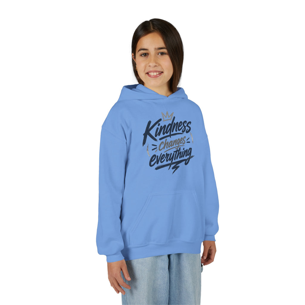 Youth Hoodie – “Kindness Changes Everything” Inspirational Kids Pullover