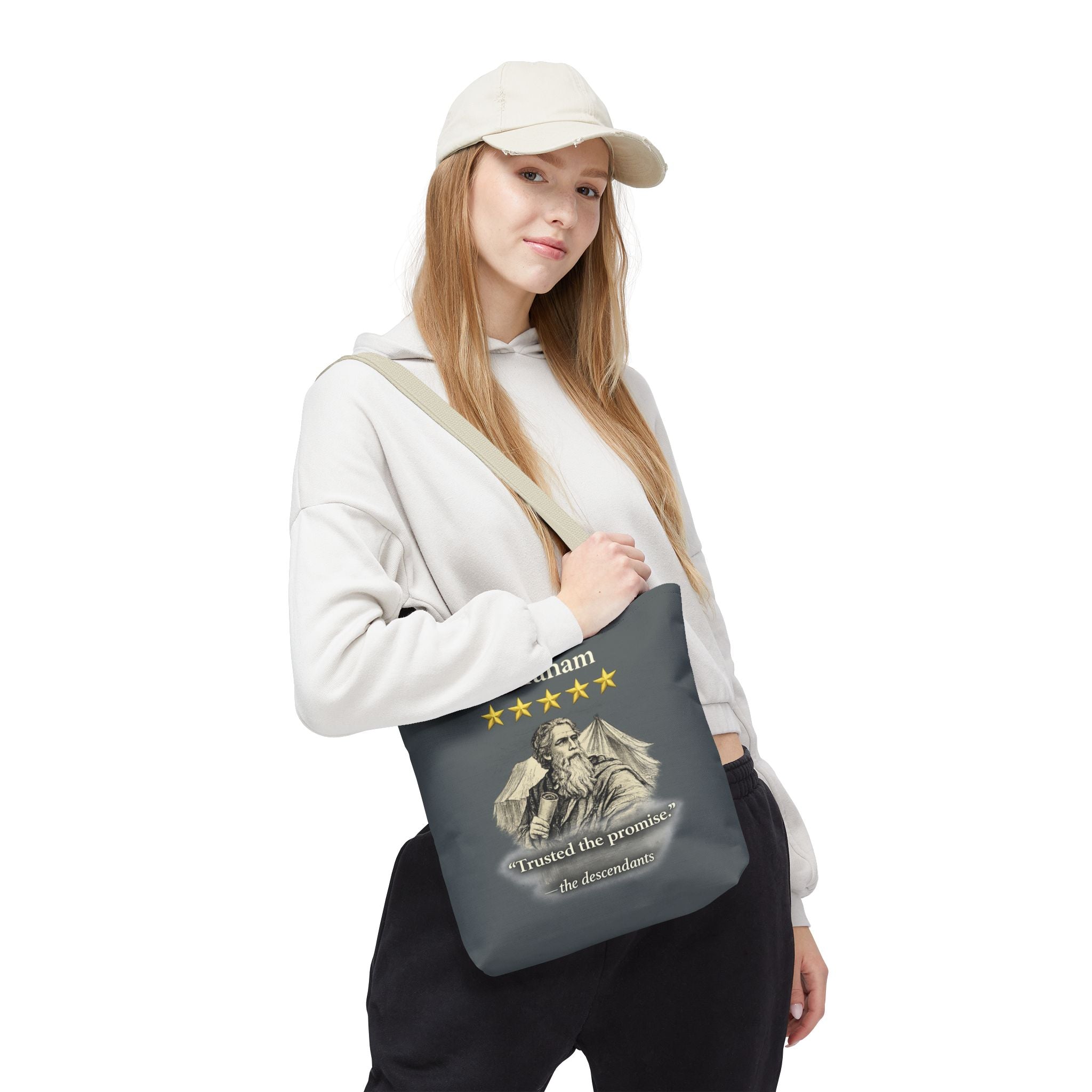 Abraham – Tote Bag | “Trusted the Promise” Patriarch Graphic – Five-Star Faith Series