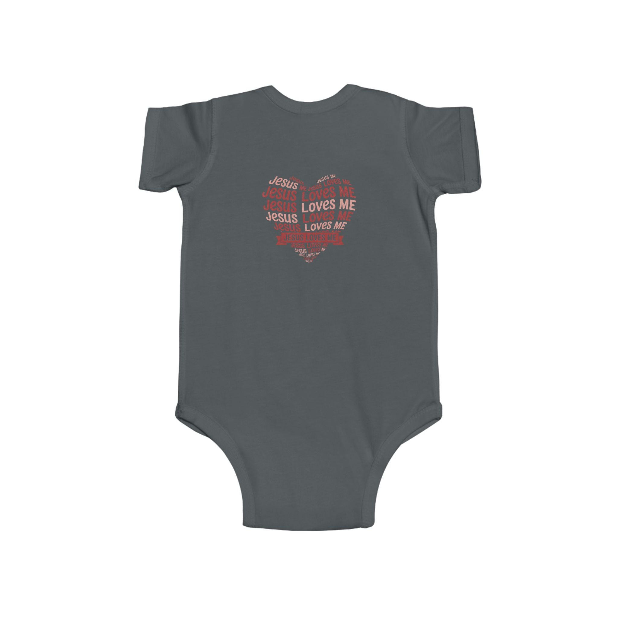 Jesus Loves Me Heart Infant Bodysuit – Christian Baby Onesie | Faith Inspired Baby Clothing