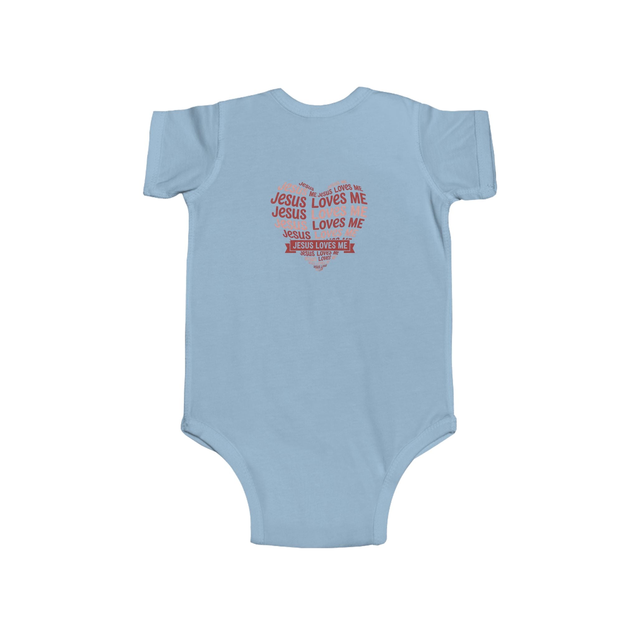 Jesus Loves Me Heart Infant Bodysuit – Christian Baby Onesie | Faith Inspired Baby Clothing