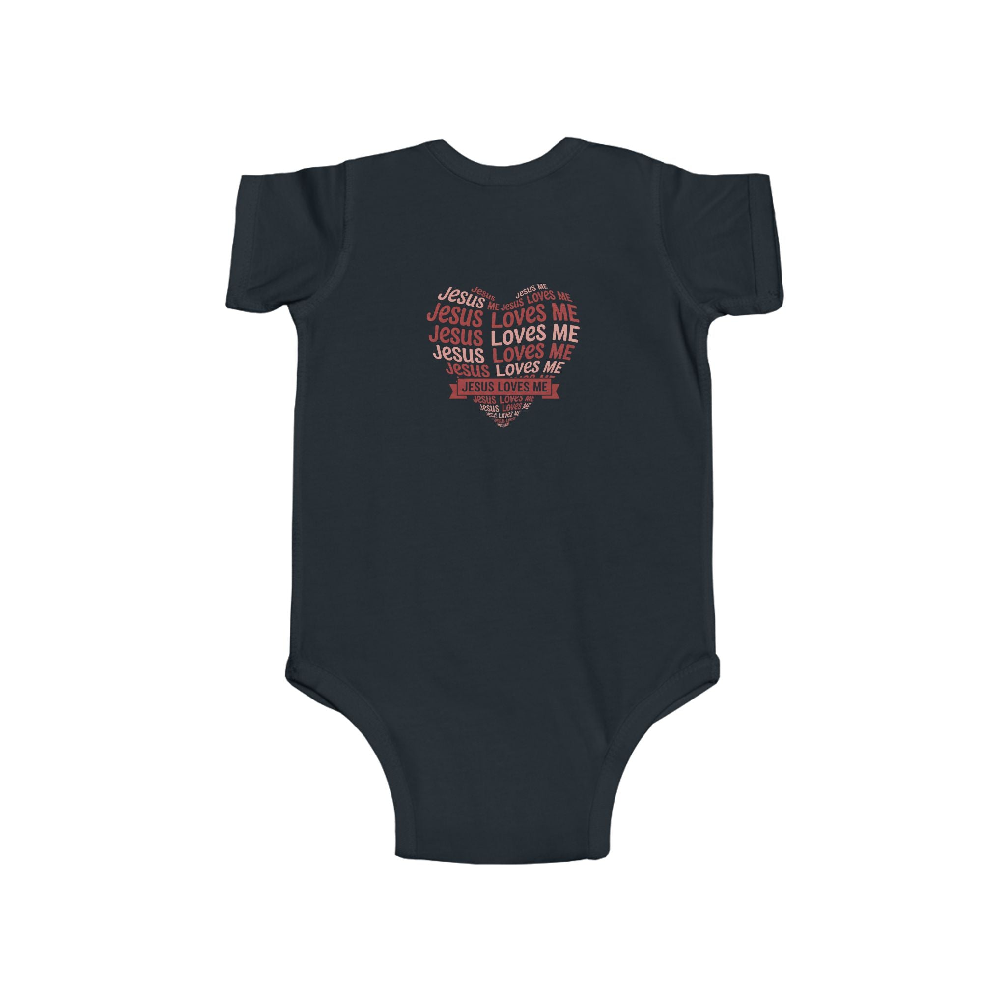 Jesus Loves Me Heart Infant Bodysuit – Christian Baby Onesie | Faith Inspired Baby Clothing