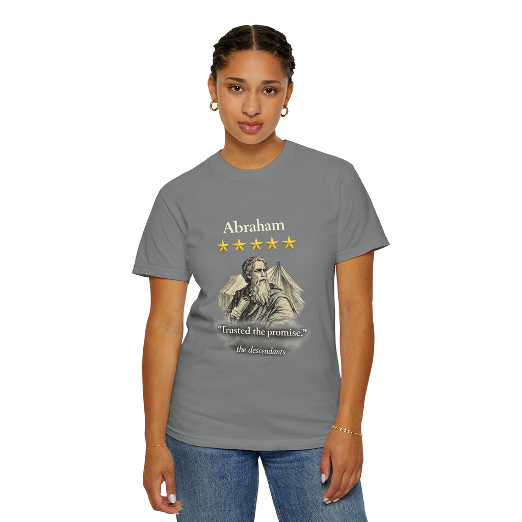 Abraham – Vintage T-Shirt | “I Trusted the Promise” Graphic – Five-Star Faith Series