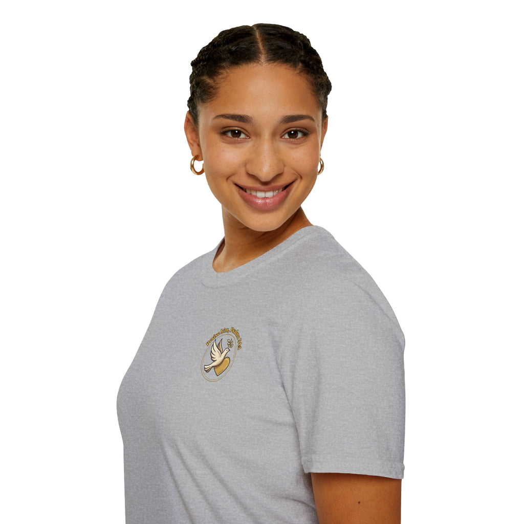 Dove of Peace Pocket T-Shirt | Pray Love Remember Christian Tee | Faith Freedom Creations