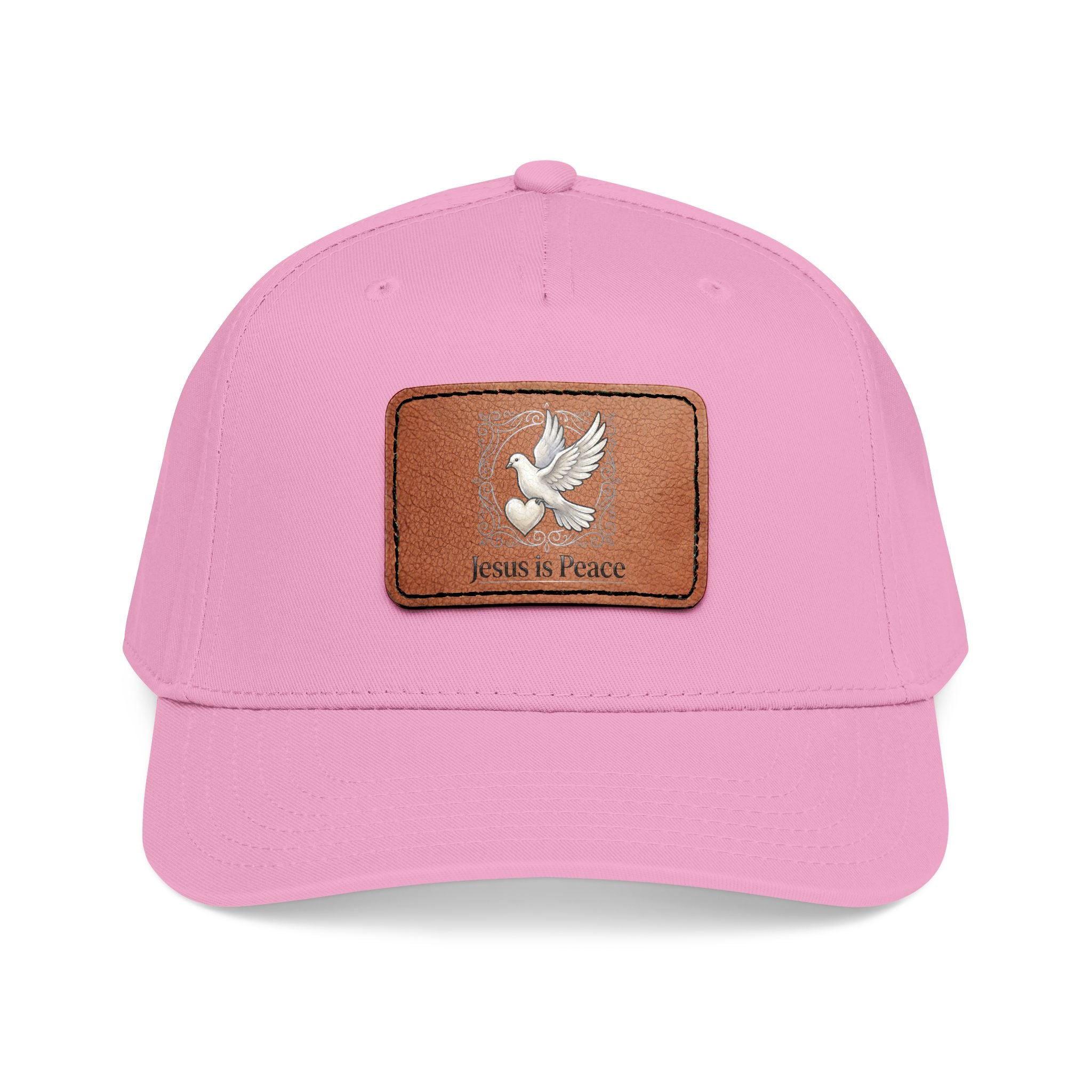 Jesus Is Peace Christian Leather Patch Hat | Dove Faith Baseball Cap | Inspirational Snapback Cap