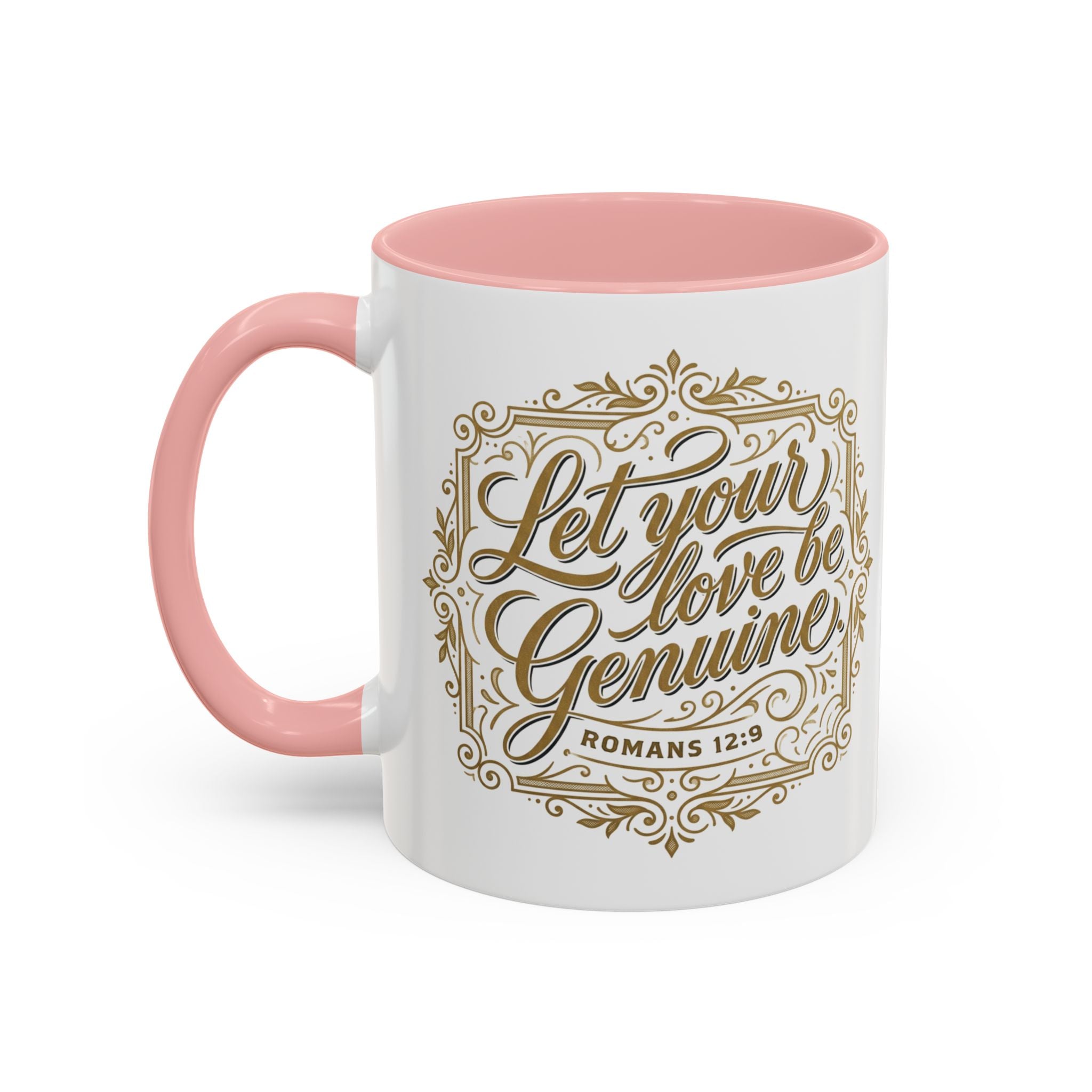 Let Your Love Be Genuine Coffee Mug | Romans 12:9 Christian Mug | Inspirational Faith Gift
