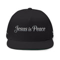 Embroidered "Jesus is Peace" Flat Bill Cap — Christian Snapback Hat