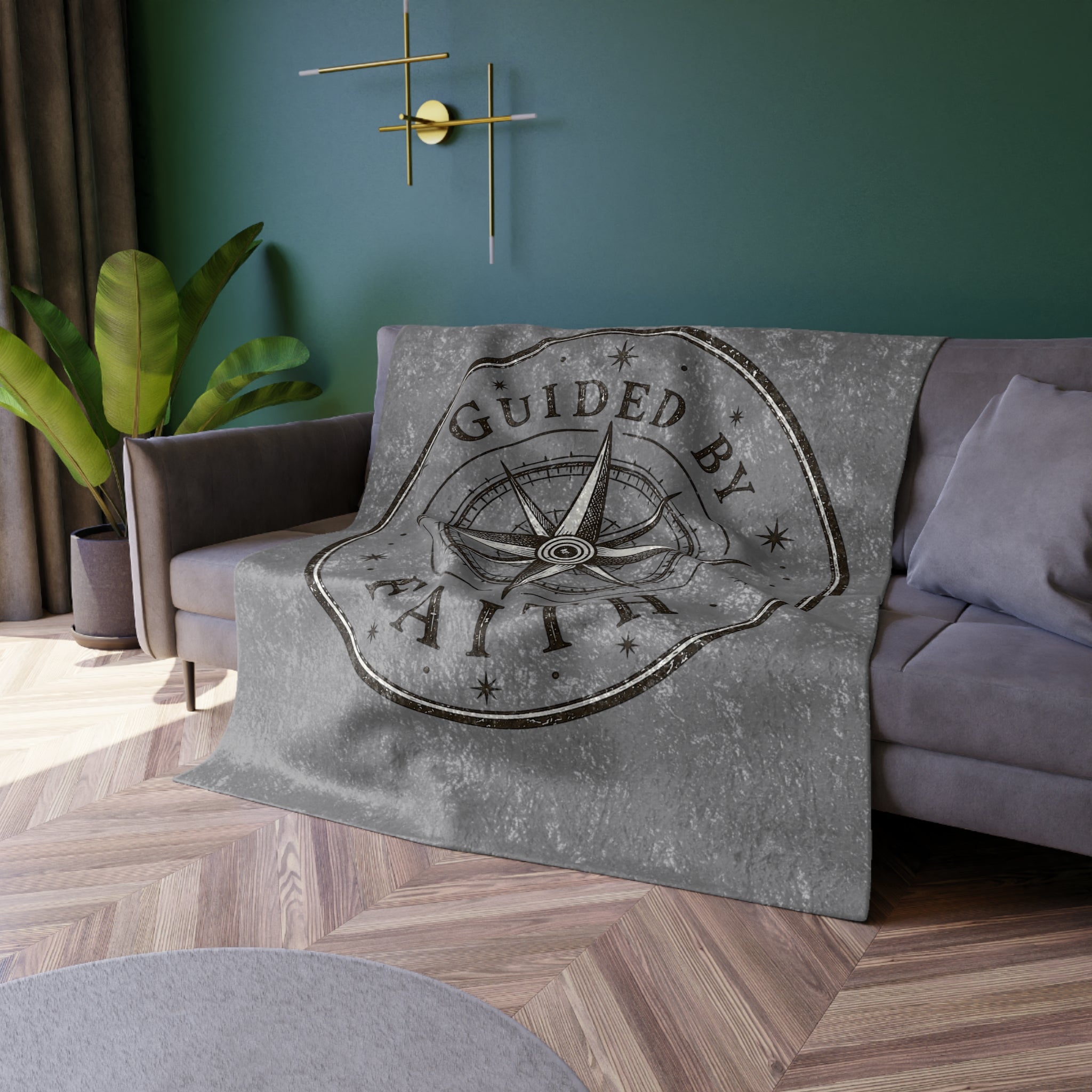 Guided by Faith Crushed Velvet Blanket — Plush Christian Throw