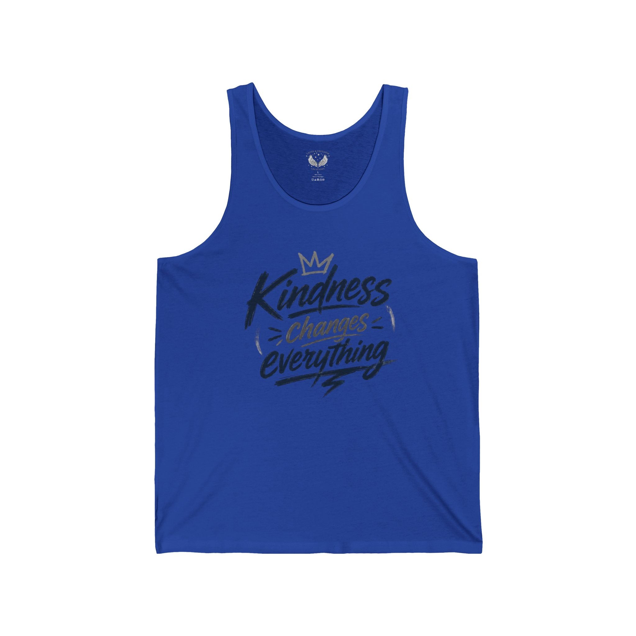Men’s Kindness Changes Everything Tank Top – Inspirational Graphic Jersey Tank