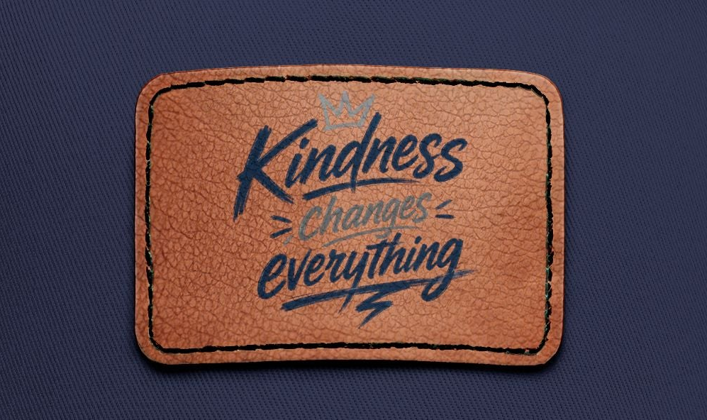Kindness Changes Everything Leather Patch Hat | Inspirational Baseball Cap | Vintage Style Faith Apparel