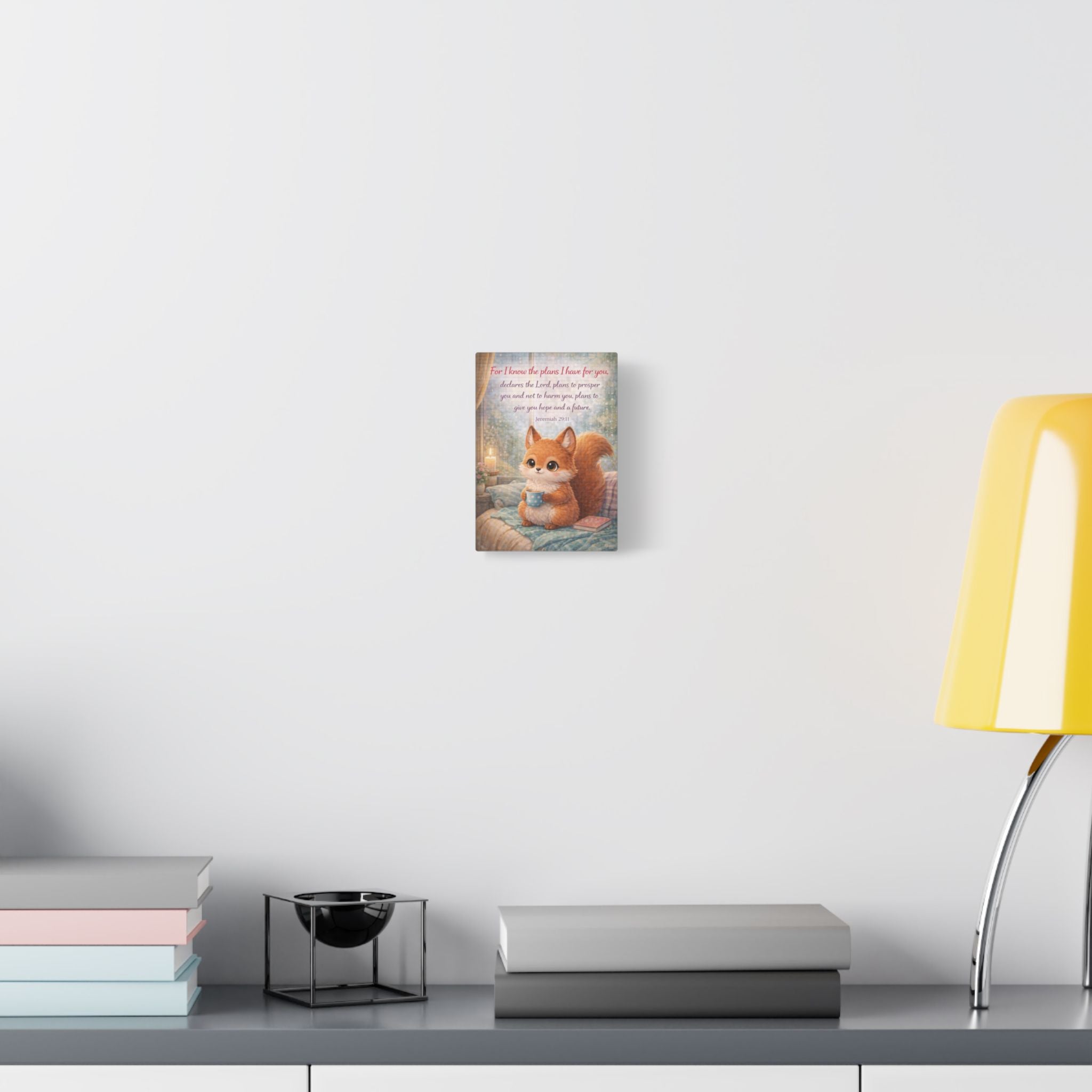 Scripture Woodland Animals – Fox – Jeremiah 29:11 Canvas Print