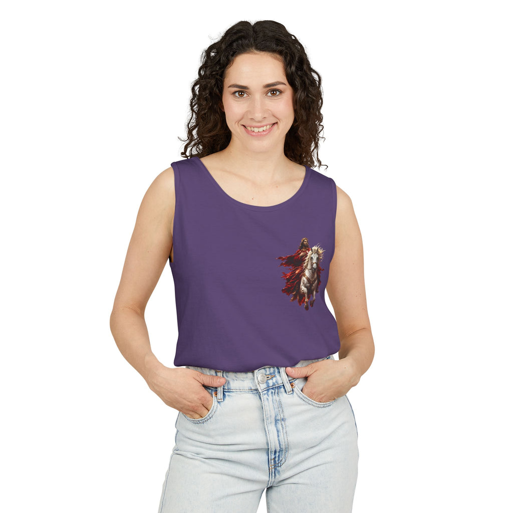 Jesus Second Coming Tank Top | Jesus on White Horse Christian Tank | Inspirational Faith Apparel