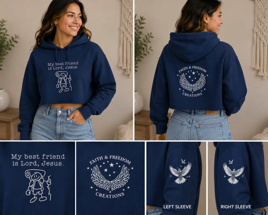 “My Best Friend Is the Lord, Jesus” Women’s V.I.T.™ Fleece Hoodie | Faith & Freedom Creations