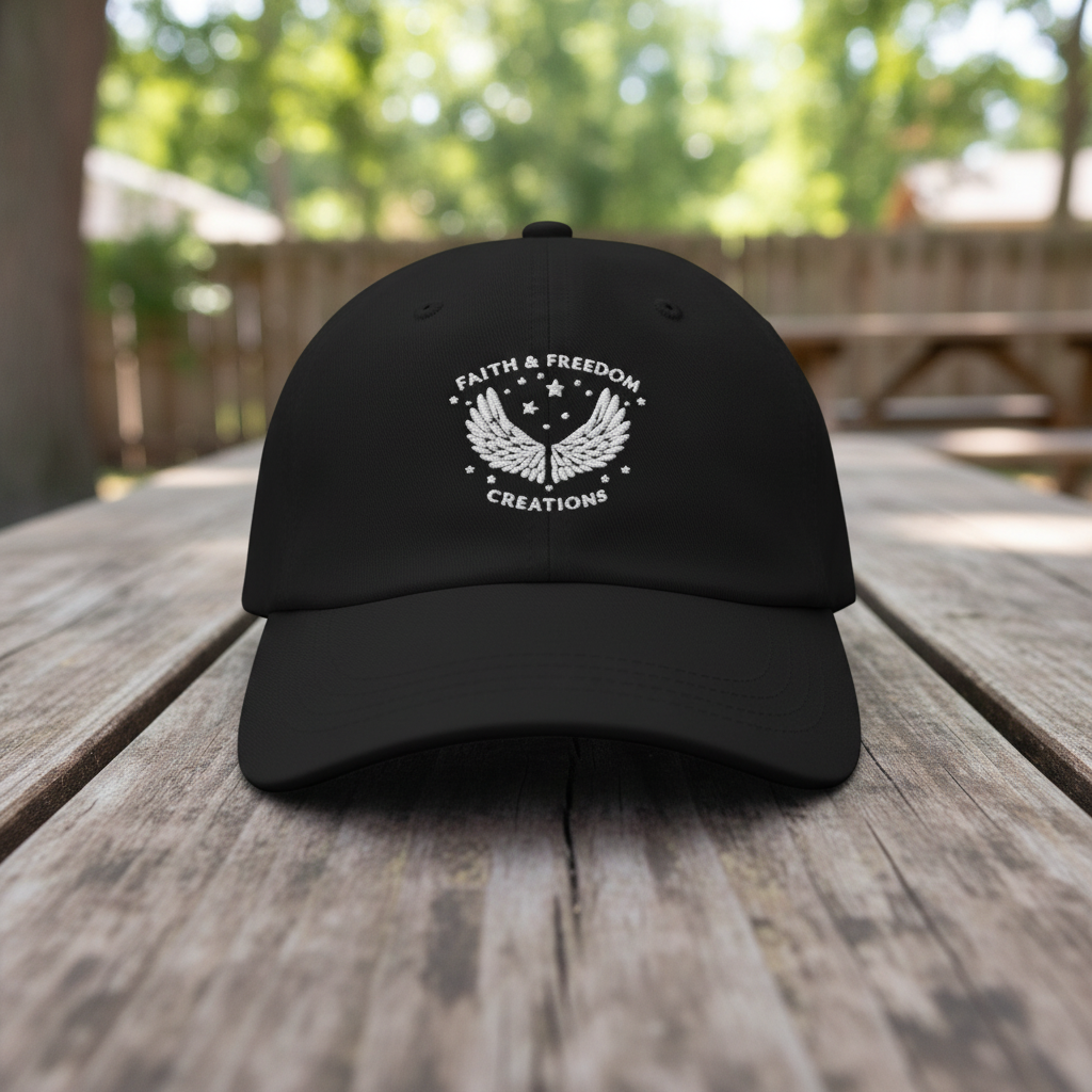 Faith & Freedom Baseball Cap – Adjustable Cotton Twill Christian Hat | Embroidered Faith Cap